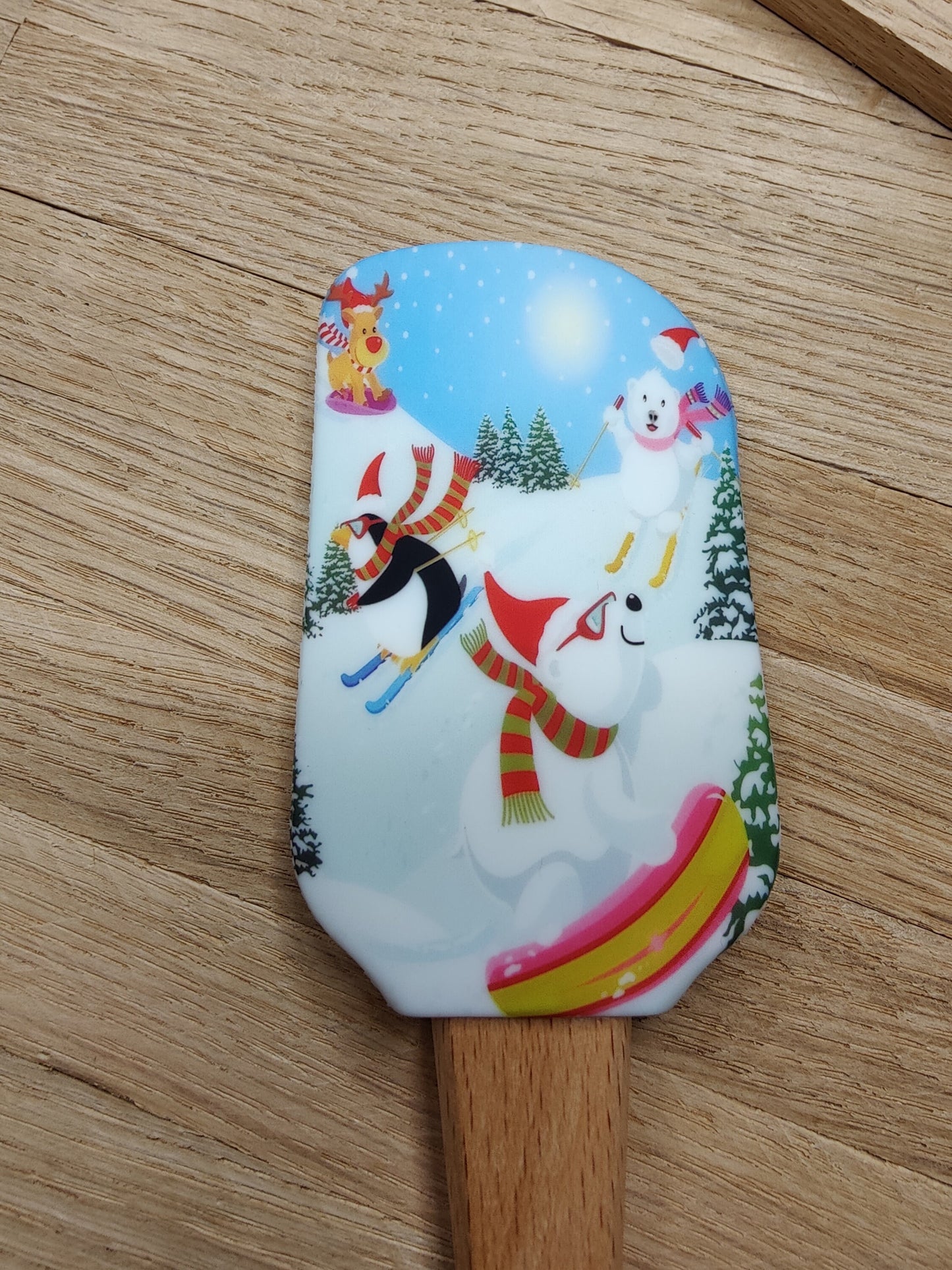 Silikonspatel personalisiert Weihnachten Teigschaber backen, kochen ca. 25 cm lang mit Wunschgravur Geschenk