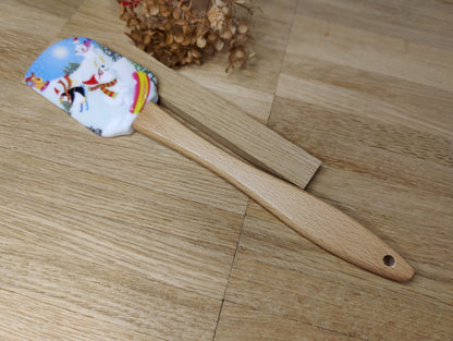 Silikonspatel personalisiert Weihnachten Teigschaber backen, kochen ca. 25 cm lang mit Wunschgravur Geschenk