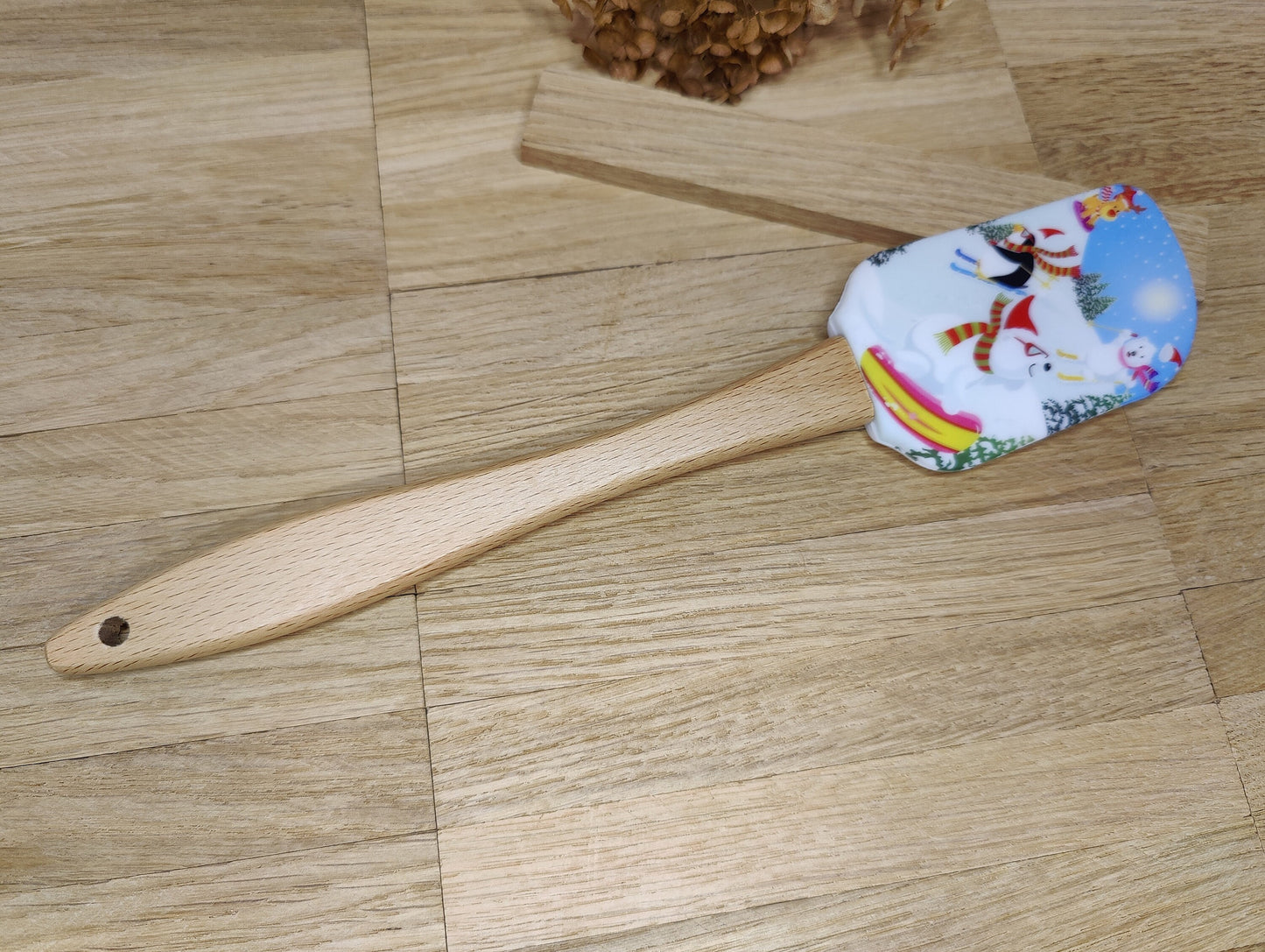 Silikonspatel personalisiert Weihnachten Teigschaber backen, kochen ca. 25 cm lang mit Wunschgravur Geschenk