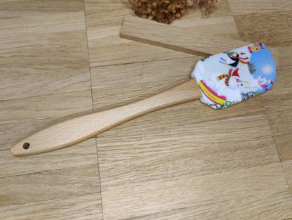 Silikonspatel personalisiert Weihnachten Teigschaber backen, kochen ca. 25 cm lang mit Wunschgravur Geschenk