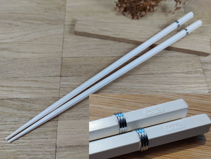Chopsticks personalisiert weiß mit Verzierungen 5 Modelle zur Wahl Chinesische Stäbchen mit Wunschgravur 24 cm Geschenk