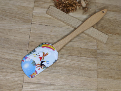 Silikonspatel personalisiert Weihnachten Teigschaber backen, kochen ca. 25 cm lang mit Wunschgravur Geschenk