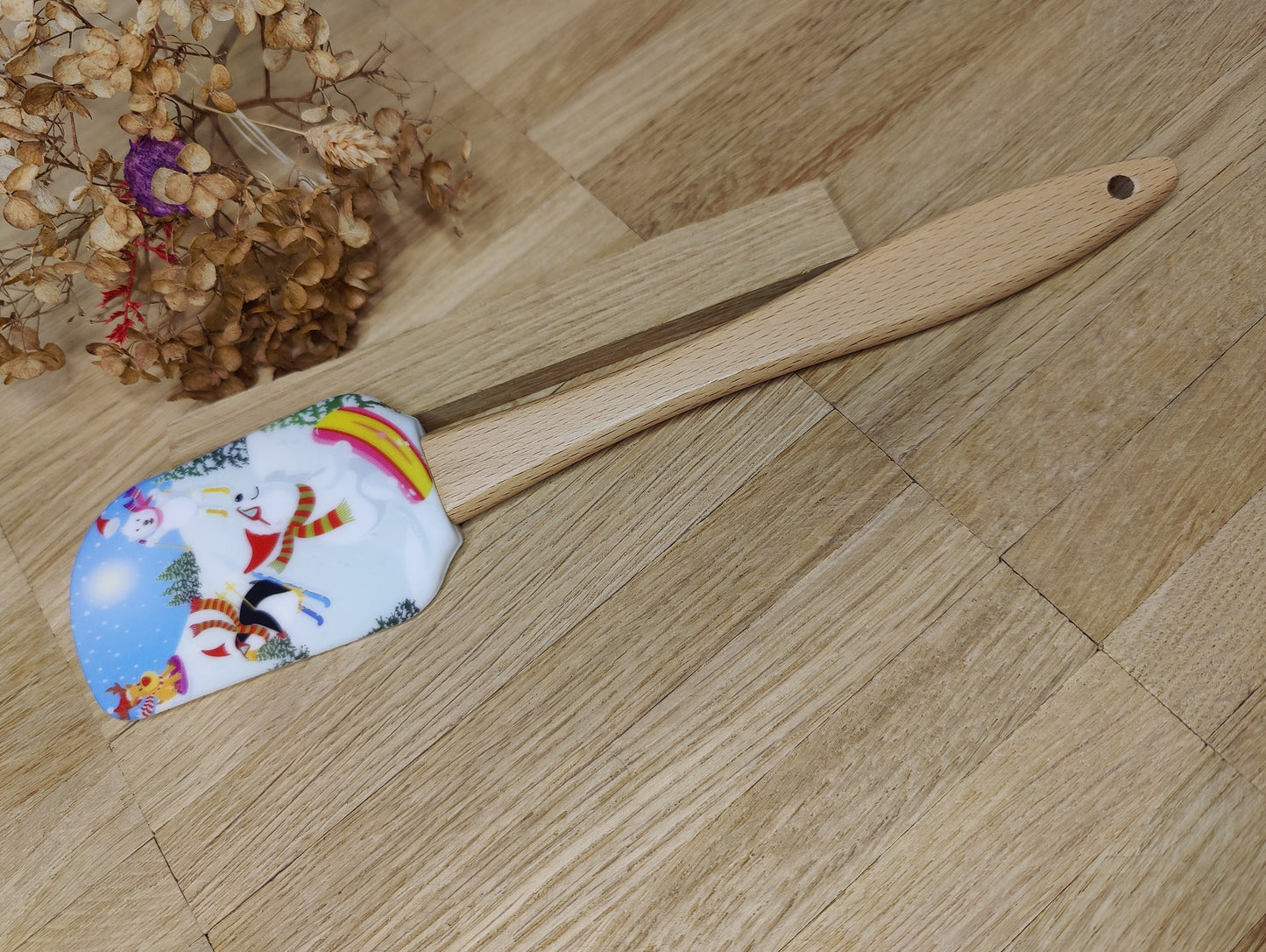 Silikonspatel personalisiert Weihnachten Teigschaber backen, kochen ca. 25 cm lang mit Wunschgravur Geschenk