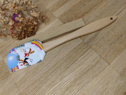Silikonspatel personalisiert Weihnachten Teigschaber backen, kochen ca. 25 cm lang mit Wunschgravur Geschenk
