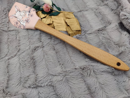 Teigschaber Silikonspatel XXXL Hase Ostern  backen kochen personalisiert ca. 31 cm lang mit Wunschgravur Geschenk Küchenhelfer