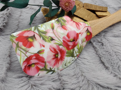 Teigschaber Silikonspatel personalisiert Blumen floral  backen, kochen ca. 25 cm lang mit Wunschgravur personalisiert Geschenk