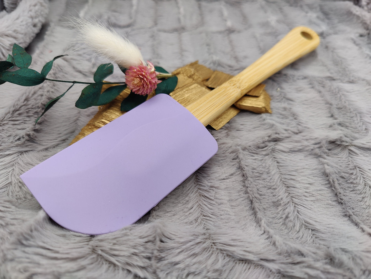 Teigschaber Silikonspatel personalisiert 2er Set lila und rot backen, kochen ca. 25 cm lang mit Wunschgravur Geschenk