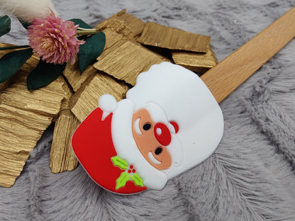 Silikonspatel personalisiert Nikolaus Teigschaber backen, kochen ca. 22,5 cm lang mit Wunschgravur personalisiert Geschenk