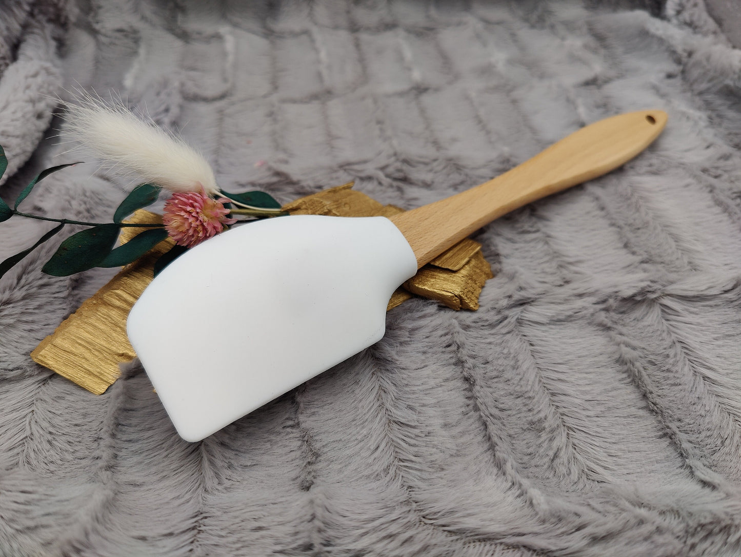 Teigschaber Silikonspatel personalisiert abstrakt Ocean  backen, kochen ca. 25 cm lang mit Wunschgravur personalisiert Geschenk