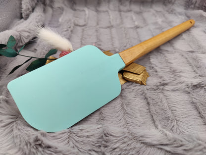 Teigschaber Silikonspatel XXXL personalisiert mint Pinguin  backen kochen ca. 32 cm lang mit Wunschgravur Geschenk Küchenhelfer