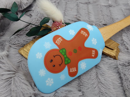Silikonspatel XXXL personalisiert Keks blau Weihnachten Teigschaber backen kochen ca. 31 cm lang mit Wunschgravur Geschenk Küchenhelfer