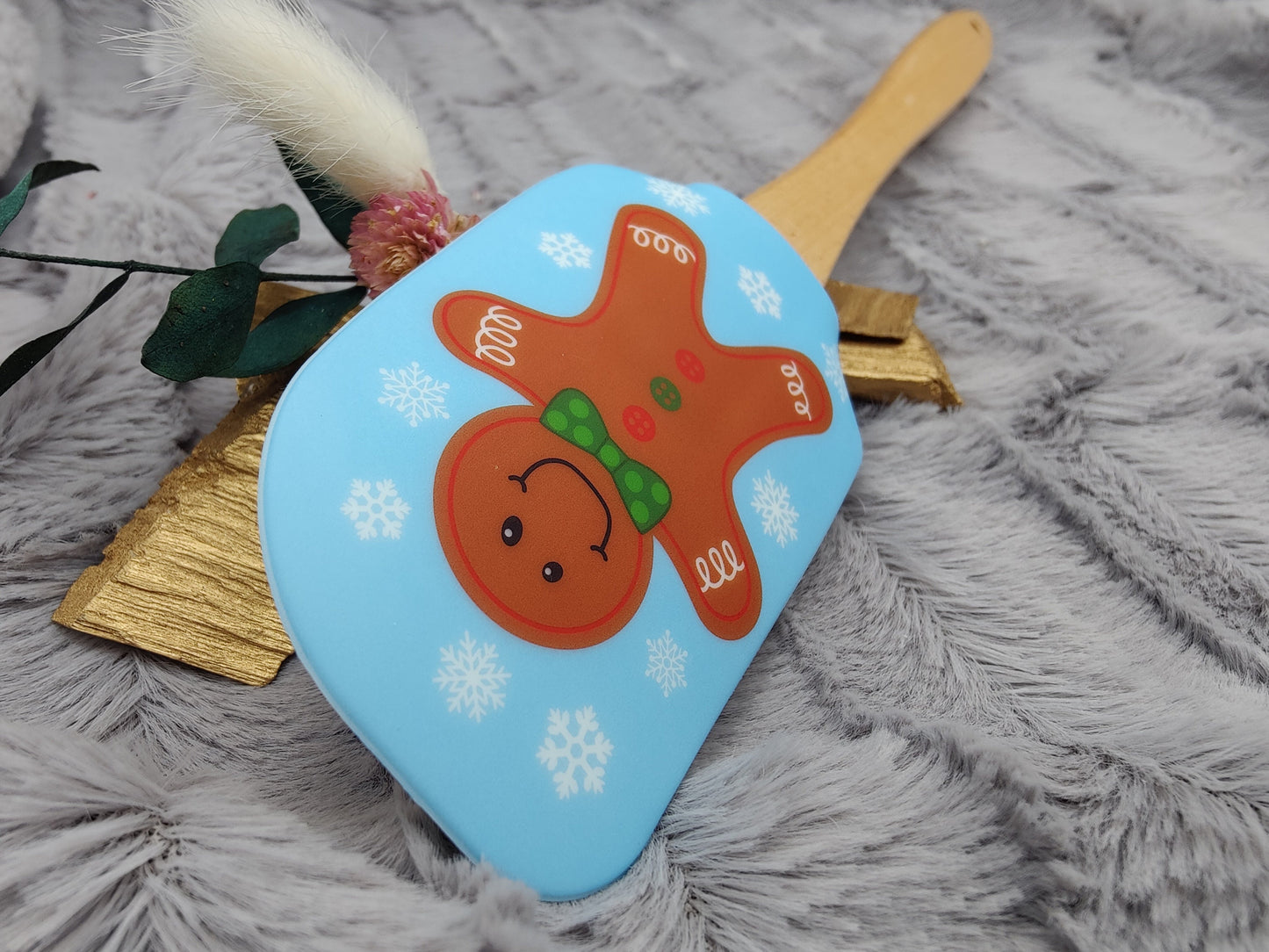 Silikonspatel XXXL personalisiert Keks blau Weihnachten Teigschaber backen kochen ca. 31 cm lang mit Wunschgravur Geschenk Küchenhelfer