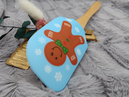 Silikonspatel XXXL personalisiert Keks blau Weihnachten Teigschaber backen kochen ca. 31 cm lang mit Wunschgravur Geschenk Küchenhelfer