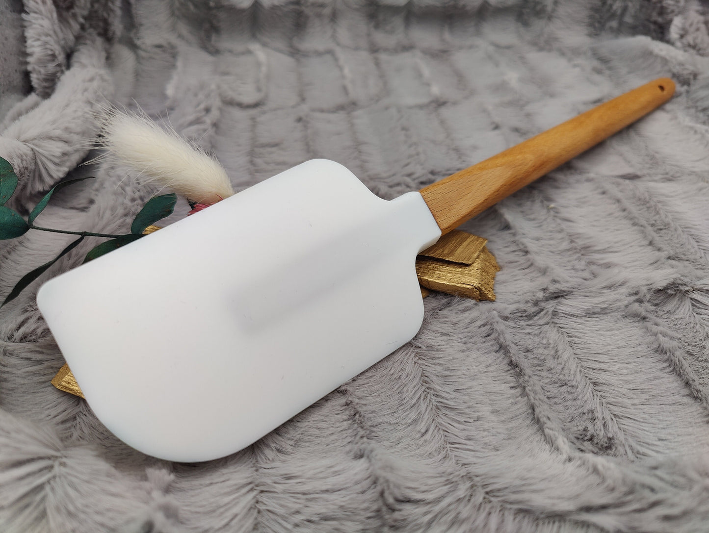 Teigschaber Silikonspatel XXXL personalisiert Zitrone  backen kochen ca. 31 cm lang mit Wunschgravur Geschenk Küchenhelfer