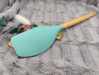 Teigschaber Silikonspatel XXXL personalisiert mint  backen kochen ca. 32 cm lang mit Wunschgravur Geschenk Küchenhelfer