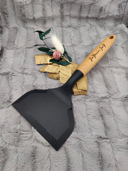Pfannenwender personalisiert Silikon backen kochen ca. 26 cm lang mit Wunschgravur Geschenk Küchenhelfer