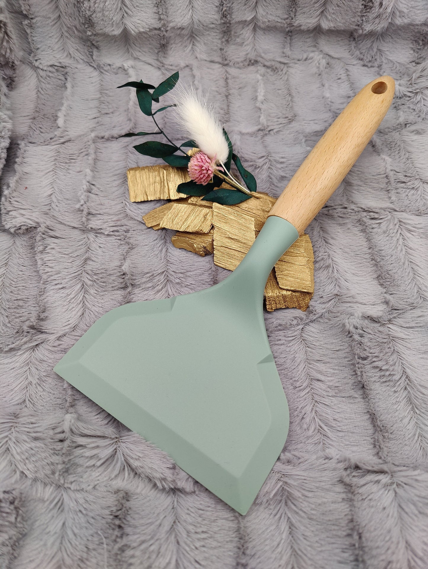 Pfannenwender personalisiert Silikon backen kochen ca. 26 cm lang mit Wunschgravur Geschenk Küchenhelfer
