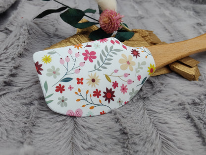 Silikonspatel Blumen floral Teigschaber backen, kochen ca. 25 cm lang mit Wunschgravur personalisiert Geschenk