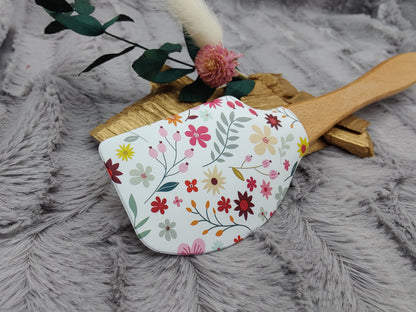 Silikonspatel Blumen floral Teigschaber backen, kochen ca. 25 cm lang mit Wunschgravur personalisiert Geschenk