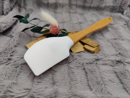 Silikonspatel Blumen floral Teigschaber backen, kochen ca. 25 cm lang mit Wunschgravur personalisiert Geschenk