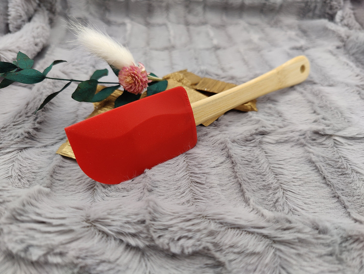 Teigschaber Silikonspatel personalisiert 2er Set lila und rot backen, kochen ca. 25 cm lang mit Wunschgravur Geschenk