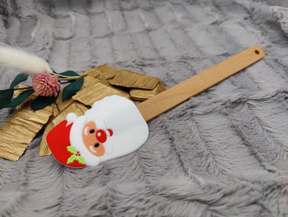 Silikonspatel personalisiert Nikolaus Teigschaber backen, kochen ca. 22,5 cm lang mit Wunschgravur personalisiert Geschenk
