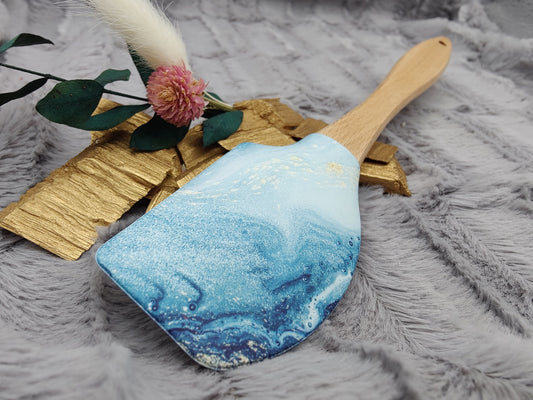 Teigschaber Silikonspatel personalisiert abstrakt Ocean  backen, kochen ca. 25 cm lang mit Wunschgravur personalisiert Geschenk