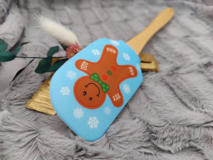 Silikonspatel XXXL personalisiert Keks blau Weihnachten Teigschaber backen kochen ca. 31 cm lang mit Wunschgravur Geschenk Küchenhelfer