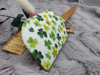 Teigschaber Silikonspatel XXXL personalisiert Klee Glück  backen kochen ca. 32 cm lang mit Wunschgravur Geschenk Küchenhelfer