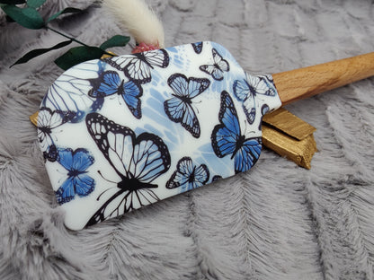 Teigschaber Silikonspatel XXXL personalisiert Schmetterling  backen kochen ca. 31 cm lang mit Wunschgravur Geschenk Küchenhelfer