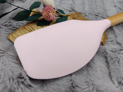 Teigschaber Silikonspatel XXXL personalisiert rosa  backen kochen ca. 32 cm lang mit Wunschgravur Geschenk Küchenhelfer