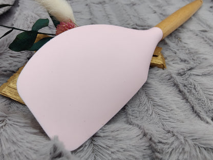 Teigschaber Silikonspatel XXXL personalisiert rosa  backen kochen ca. 32 cm lang mit Wunschgravur Geschenk Küchenhelfer