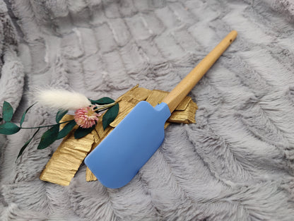 Teigschaber Silikonspatel flieder Bienen Herz  backen, kochen ca. 23 cm lang mit Wunschgravur personalisiert Geschenk