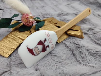 Silikonspatel Nikolaus personalisiert Weihnachten Teigschaber mit Motiv backen, kochen, grillen ca. 18 cm lang Geschenk
