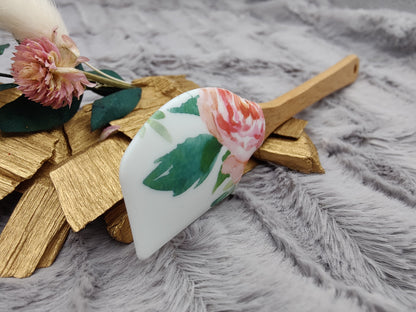 Teigschaber Silikonspatel Blume Blüte personalisiert  backen, kochen, grillen ca. 18 cm lang Geschenk