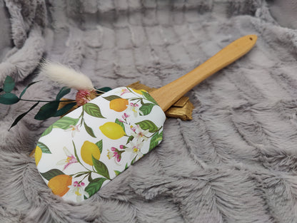 Teigschaber Silikonspatel XXXL Zitrusfrüchte  backen kochen personalisiert ca. 31 cm lang mit Wunschgravur Geschenk Küchenhelfer
