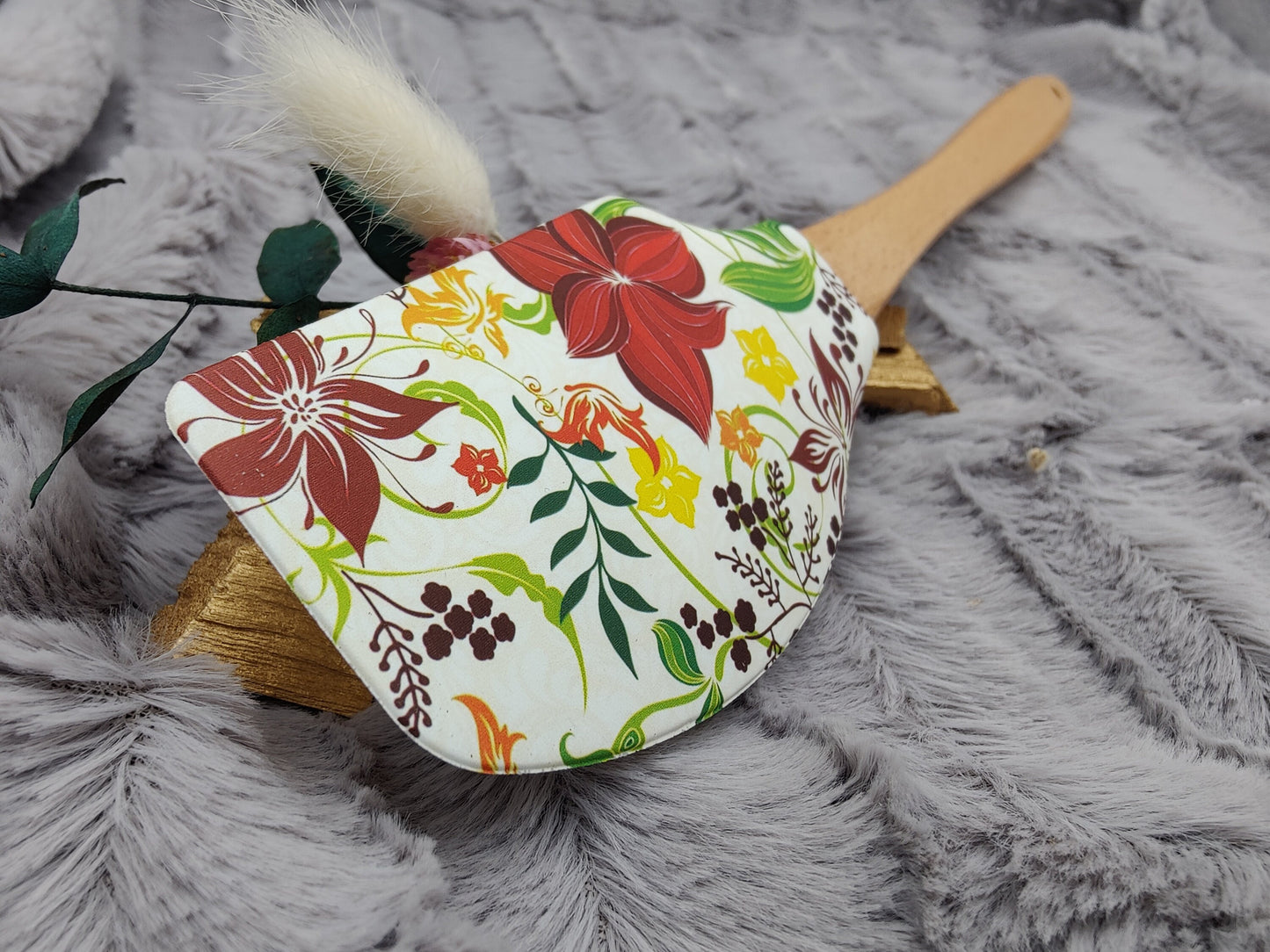 Teigschaber Silikonspatel XXXL Lilie  backen kochen personalisiert ca. 31 cm lang mit Wunschgravur Geschenk Küchenhelfer
