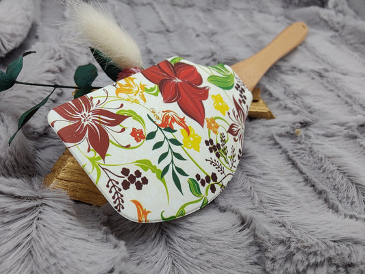 Teigschaber Silikonspatel XXXL Lilie  backen kochen personalisiert ca. 31 cm lang mit Wunschgravur Geschenk Küchenhelfer