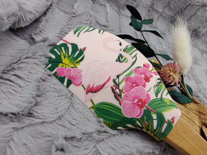 Teigschaber Silikonspatel XXXL rosa Flamingo Lotus personalisiert Holz Spatel  backen kochen grillen ca. 31 cm lang