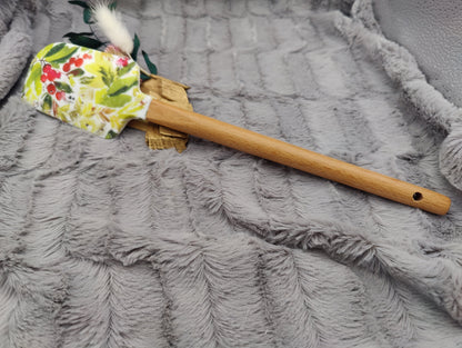 Teigschaber Silikonspatel XXXL Beeren Blätter  backen kochen personalisiert ca. 33 cm lang mit Wunschgravur Geschenk Küchenhelfer
