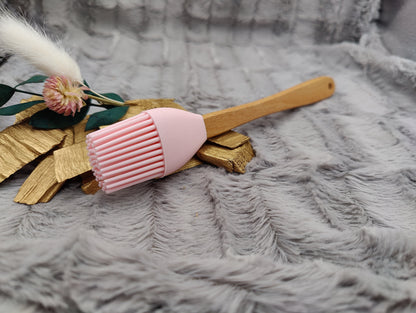 Silikonpinsel Backpinsel Pinsel rosa zum grillen, backen, marinieren, kochen uvm. ca. 21 cm lang mit Wunschgravur personalisiert Geschenk