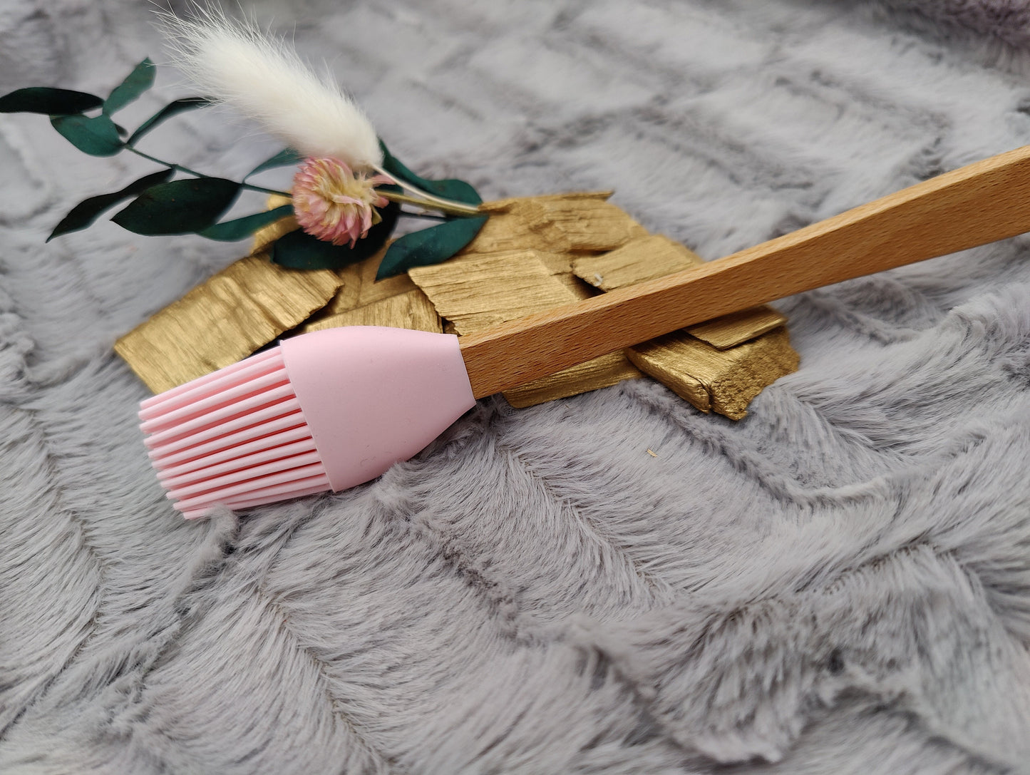 Silikonpinsel Backpinsel Pinsel rosa zum grillen, backen, marinieren, kochen uvm. ca. 21 cm lang mit Wunschgravur personalisiert Geschenk