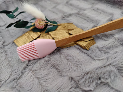 Silikonpinsel Backpinsel Pinsel rosa zum grillen, backen, marinieren, kochen uvm. ca. 21 cm lang mit Wunschgravur personalisiert Geschenk