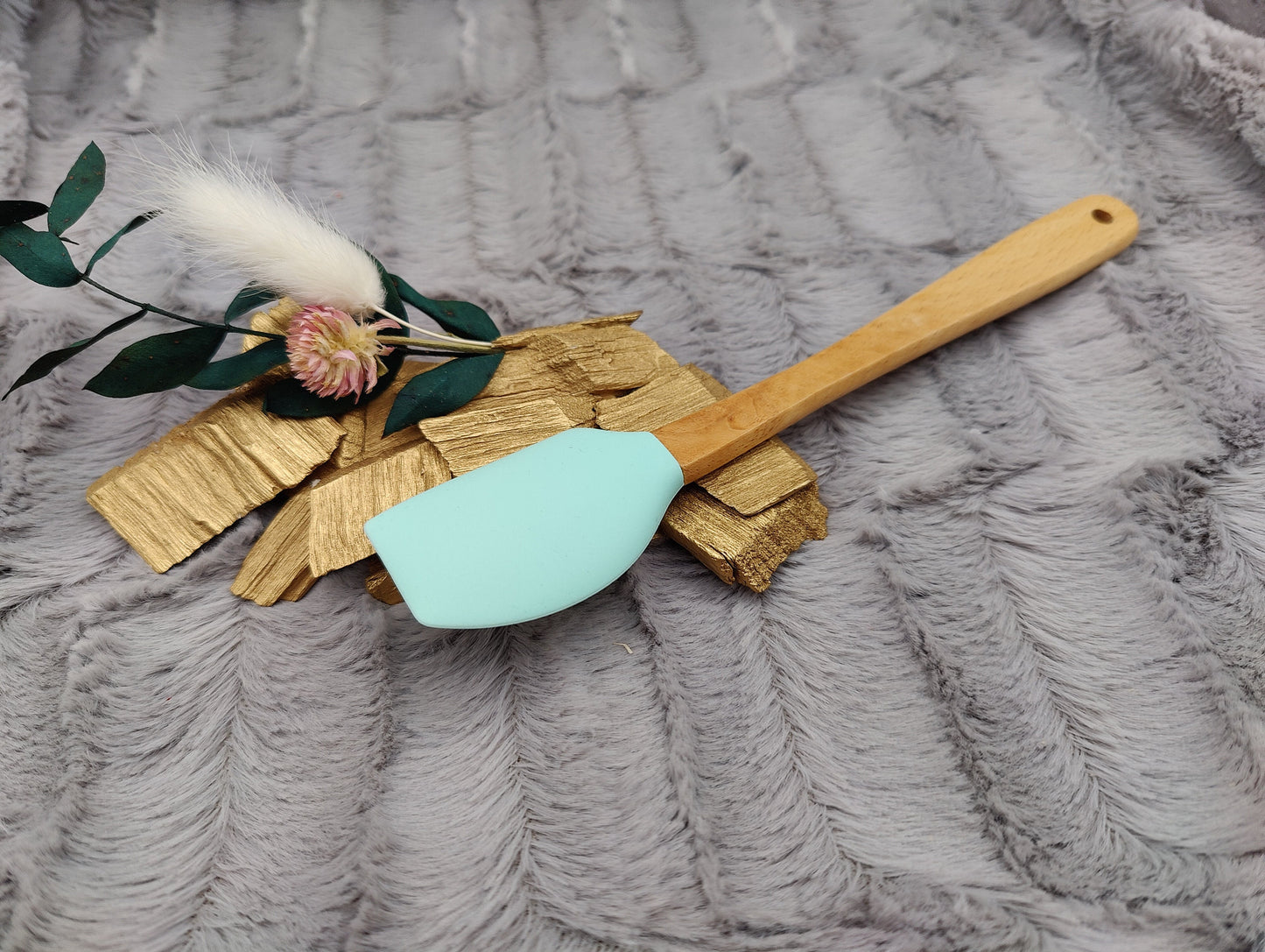 Teigschaber Silikonspatel Spatel mint  backen, kochen uvm. ca. 21 cm lang mit Wunschgravur personalisiert  Geschenk