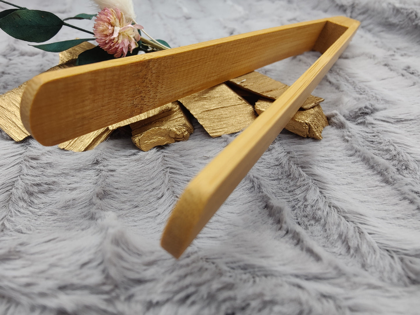Grillzange personalisiert Zange aus Bambus 23 cm lang 2 cm breit Vorlegezange mit Wunschgravur individuelles Geschenk Geschenkidee