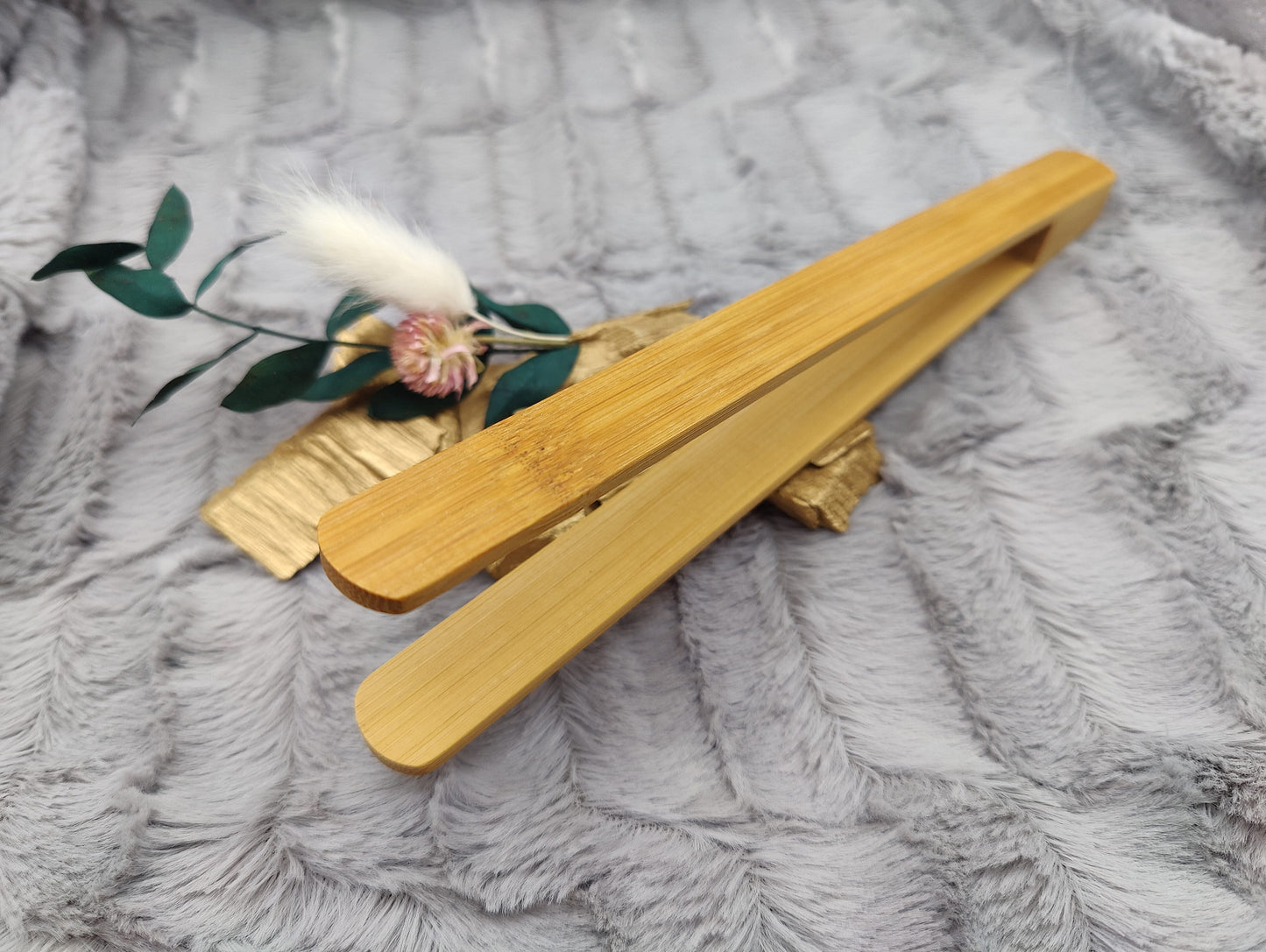 Grillzange personalisiert Zange aus Bambus 23 cm lang 2 cm breit Vorlegezange mit Wunschgravur individuelles Geschenk Geschenkidee
