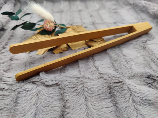Grillzange personalisiert Zange aus Bambus 23 cm lang 2 cm breit Vorlegezange mit Wunschgravur individuelles Geschenk Geschenkidee