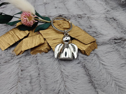 Schlüsselanhänger Schutzengel Engel Metall mit individueller Gravur personalisiert Geschenk