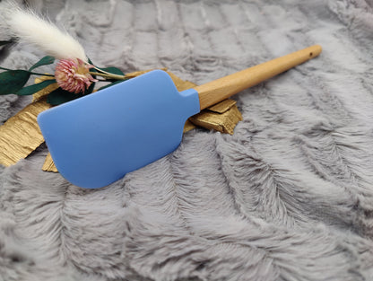 Teigschaber Silikonspatel flieder Bienen Herz  backen, kochen ca. 23 cm lang mit Wunschgravur personalisiert Geschenk