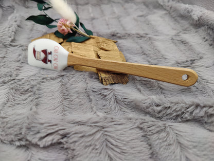 Silikonspatel Nikolaus personalisiert Weihnachten Teigschaber mit Motiv backen, kochen, grillen ca. 18 cm lang Geschenk